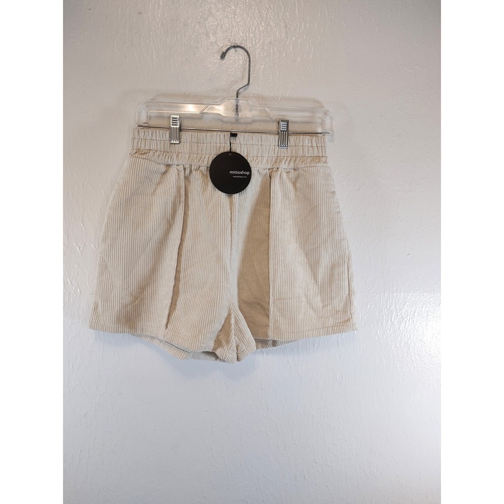NEW Mittoshop Women's Corduroy Cream High Rise Sz M